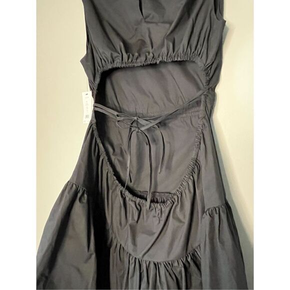 Joie BEA Women's Cut Out Pleated Mini Dress Caviar Size Large - Picture 10 of 11